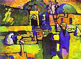 Wassily Kandinsky Famous Paintings - Arabs I Cemetery